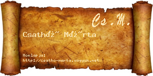 Csathó Márta névjegykártya