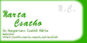 marta csatho business card