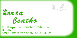 marta csatho business card